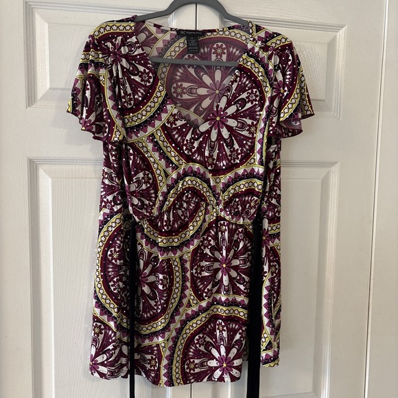 INC International Concepts Tops - Vintage INC‎ International Concepts Sequin Medallion Floral Empire Waisted 1X